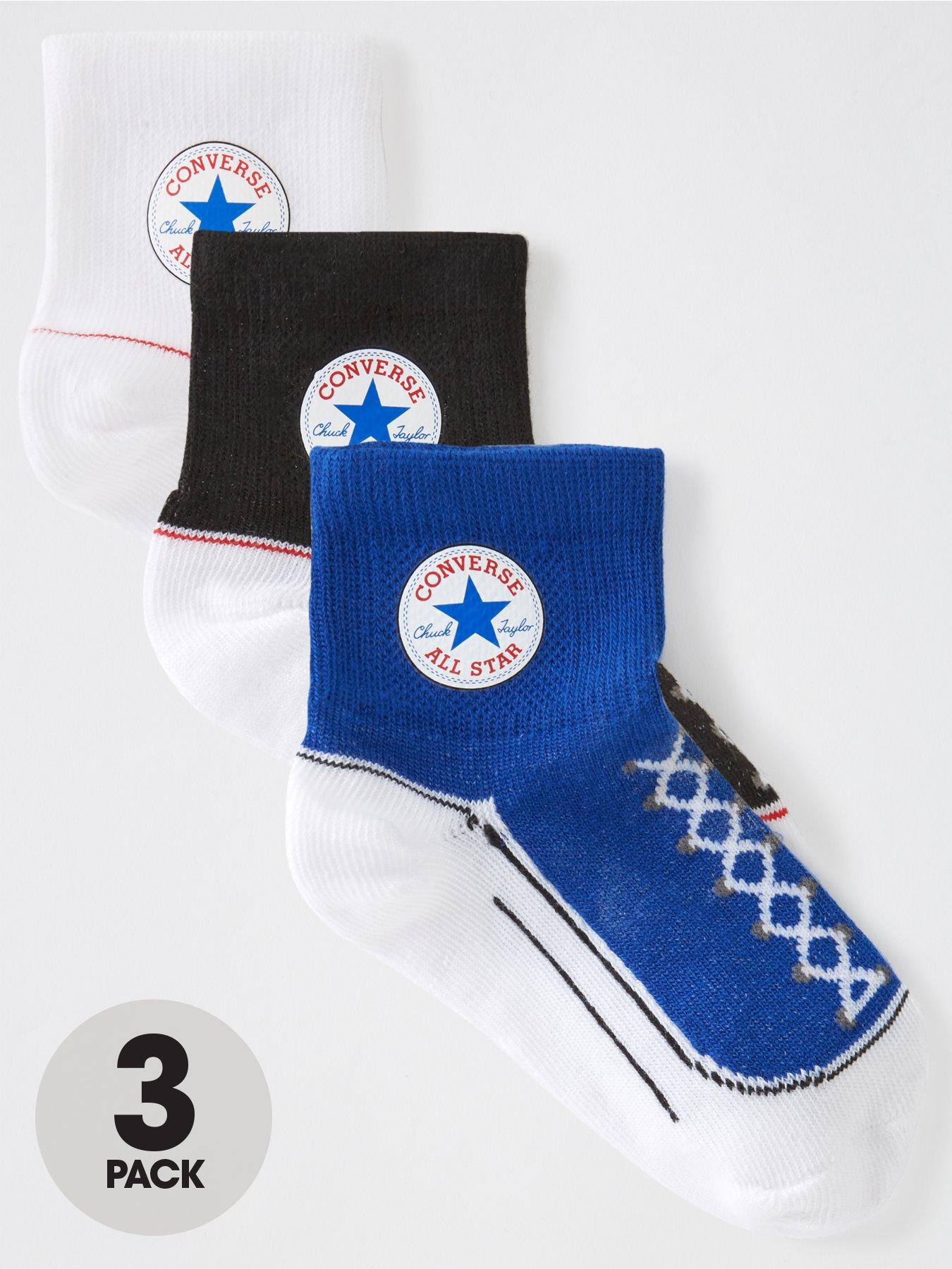 Converse Younger Chuck the Quarter choice is - Blue one best Toddler for of Socks Pack 3 Infant