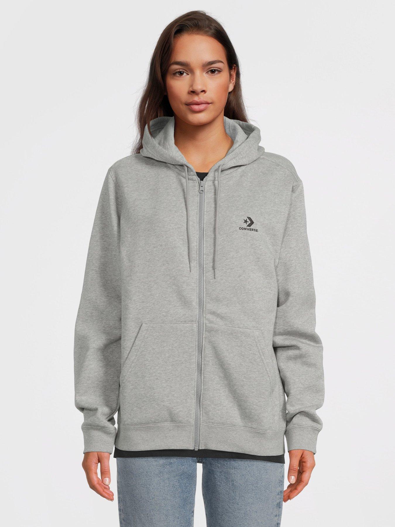 in All people Hoodie the sales for - Star - Converse Full Grey Zip Purchase Chest Embroidered Chevron Left 2022